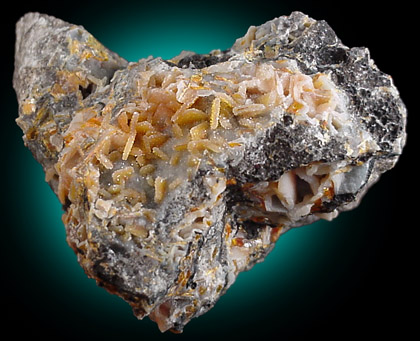 Wulfenite with Quartz from Finch Mine, north of Hayden, Banner District, Gila County, Arizona