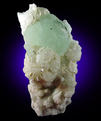 Prehnite on Datolite from Millington Quarry, Bernards Township, Somerset County, New Jersey