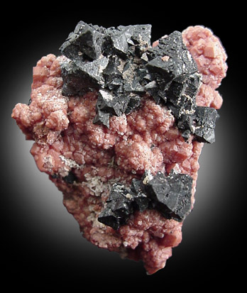 Hausmannite and Andradite from N'Chwaning Mine, Kalahari Manganese Field, Northern Cape Province, South Africa