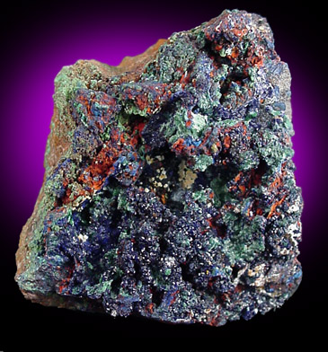 Azurite, Malachite from Shattuck Mine, Bisbee, Cochise County, Arizona