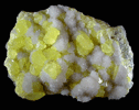 Sulfur and Aragonite from Agrigento District (Girgenti), Sicily, Italy