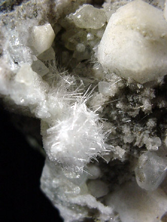 Natrolite, Analcime, Calcite from Upper New Street Quarry, Paterson, Passaic County, New Jersey