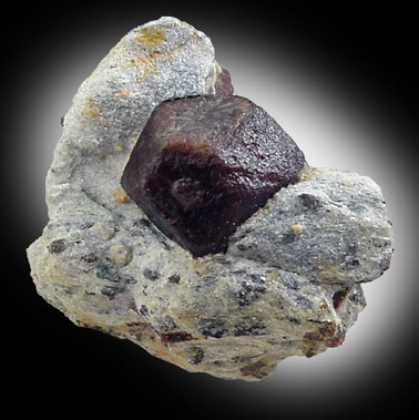 Almandine Garnet from Green's Farm, 750 m. ESE of Roxbury Falls, Roxbury, New Haven County, Connecticut