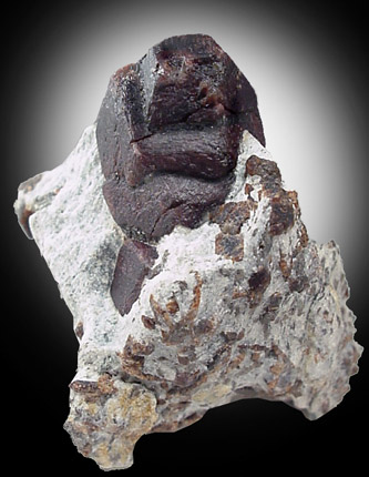 Almandine Garnet from Green's Farm, 750 m. ESE of Roxbury Falls, Roxbury, New Haven County, Connecticut