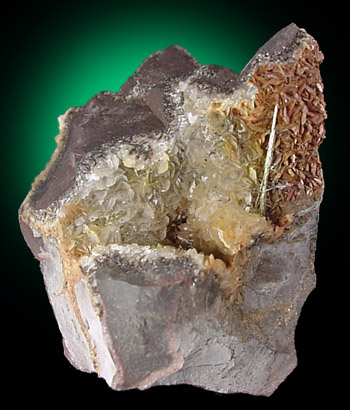 Millerite from Coed-Ely Colliery, Llantrisant, Glamorganshire, England