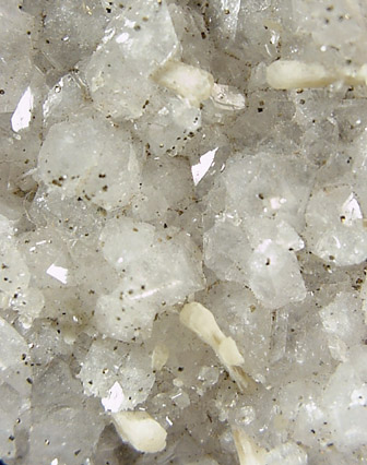 Apophyllite, Stilbite, Pyrite from Laurel Hill (Snake Hill) Quarry, Secaucus, Hudson County, New Jersey