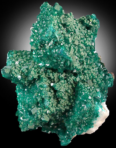 Dioptase on Calcite from Tsumeb Mine, Otavi-Bergland District, Oshikoto, Namibia