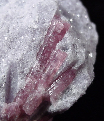 Elbaite var. Rubellite Tourmaline in Lepidolite from Pala, San Diego County, California