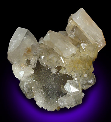 Barite on Quartz from Lushi, Henan Province, China