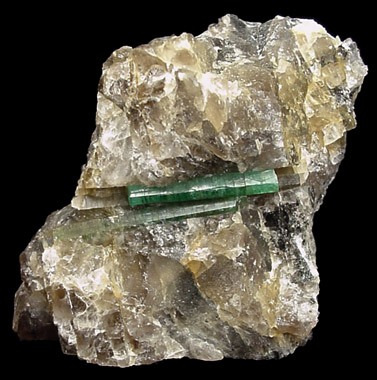 Beryl var. Emerald from Mount Dayakou tungsten mine, 6 km northeast of Mengdong village, Malipo County, Yunnan Province, China