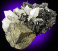 Chalcopyrite, Quartz, Calcite Sphalerite from Idarado Mine, Ouray District, Ouray County, Colorado
