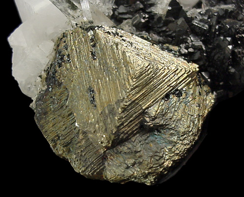 Chalcopyrite, Quartz, Calcite Sphalerite from Idarado Mine, Ouray District, Ouray County, Colorado