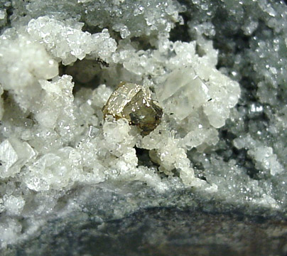 Pyrite with Calcite from Millington Quarry, Bernards Township, Somerset County, New Jersey