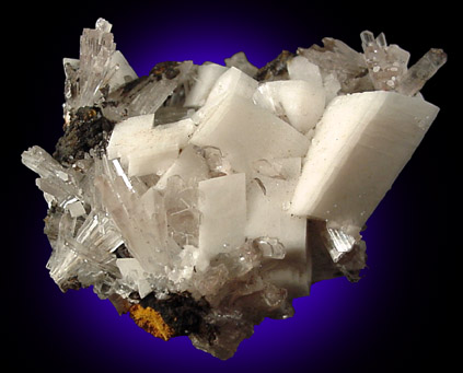 Hemimorphite and Calcite from Mina Ojuela, Mapimi, Durango, Mexico