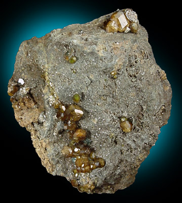 Andradite var. Topazolite Garnet from Laietto, Piemonte, Italy