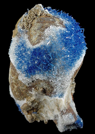 Azurite and Selenite from Ray Mine, Pinal County, Arizona