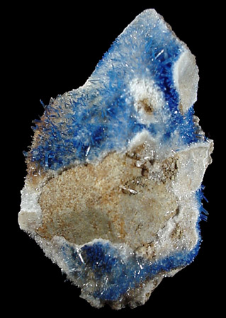 Azurite and Selenite from Ray Mine, Pinal County, Arizona