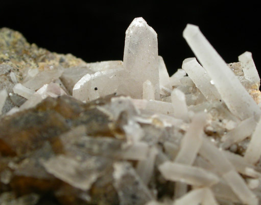 Quartz var. Japan Law-twinned with Andradite Garnet from Washington Camp-Duquesne District, Santa Cruz County, Arizona