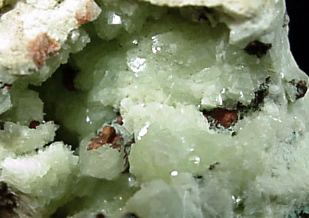 Copper on Prehnite from Iroquois Mine, 3.5 km northeast of Ahmeek, Keweenaw County, Michigan