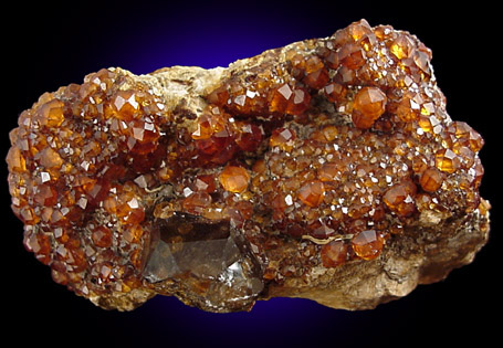 Spessartine Garnet with Smoky Quartz from Putian, Tongbei-Yunling District, Fujian Province, China