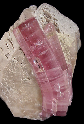 Elbaite Tourmaline on Microcline from Nuristan Province, Afghanistan