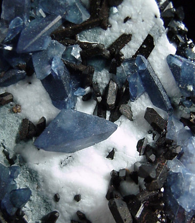 Benitoite and Natrolite from Benitoite locality, San Benito County, California (Type Locality for Benitoite)