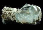 Beryl var. Aquamarine on Muscovite from Pingwu, Sichuan Province, China