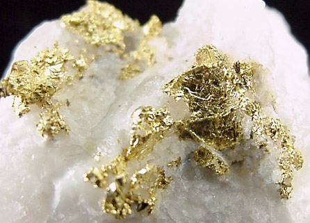 Gold in Quartz from Jamestown Mining District, Tuolumne County, California