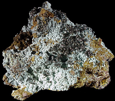 Murdochite on Smithsonite from Silver Hill Mine, Pima County, Arizona