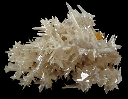 Cerussite with Wulfenite from Vein #5, 200 Meter Level, Nakhlak Mine, Anarak District, Esfahan Province, Iran