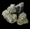 Marcasite on Galena from Buick Mine, Bixby, Viburnum Trend, Iron County, Missouri