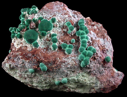Malachite from Northwest Extension, Morenci Mine, Clifton District, Greenlee County, Arizona
