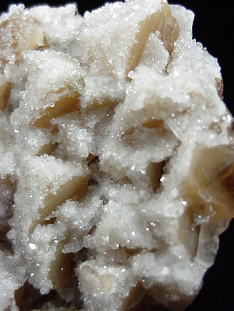 Harmotome and Brewsterite on Calcite from Whitesmith Mine, near Strontian, Loch Sunart, Highland (formerly Argyll), Scotland