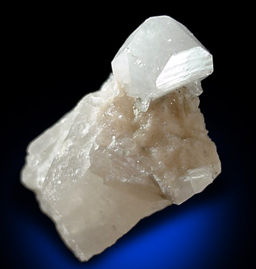 Harmotome on Quartz from Whitesmith Mine, near Strontian, Loch Sunart, Highland (formerly Argyll), Scotland