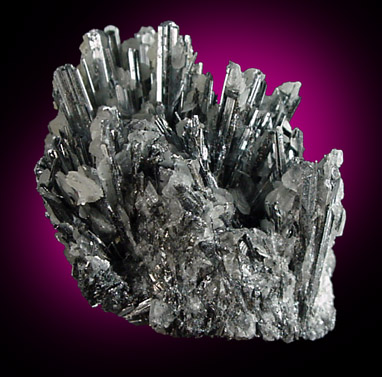 Stibnite with Calcite from Herja Mine (Kisbanya), Baia Mare, Maramures, Romania