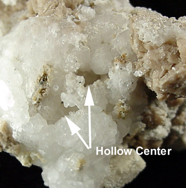 Analcime pseudomorph after Analcime from Mont Saint-Hilaire, Qubec, Canada