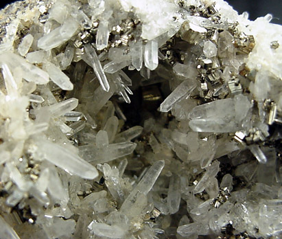 Pyrite and Quartz from Huaron, Peru