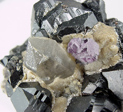 Cassiterite, Fluorite, Quartz, Gilbertite from Ehrenfriedersdorf, Erzgebirge, Germany