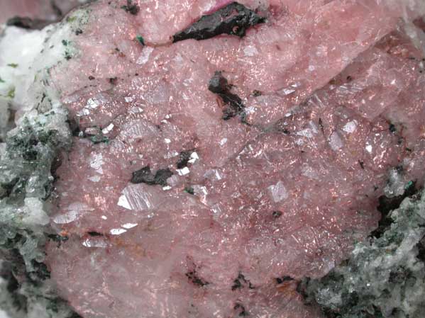 Copper in Calcite from Quincy Mine, Hancock, Keweenaw Peninsula Copper District, Houghton County, Michigan