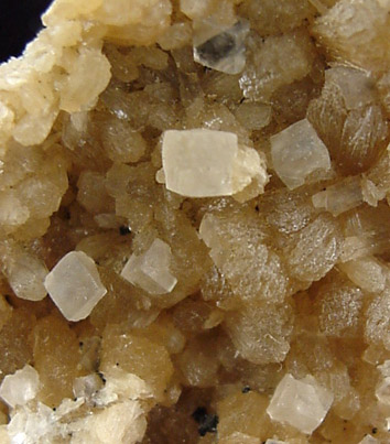 Calcite on Stilbite from Laurel Hill (Snake Hill) Quarry, Secaucus, Hudson County, New Jersey