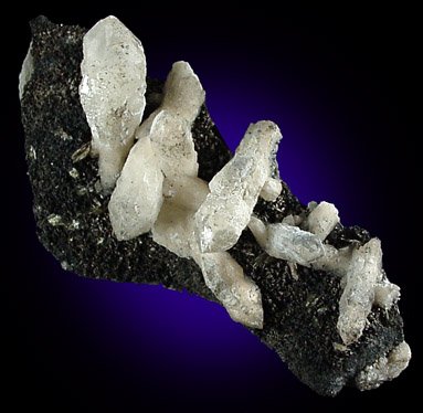 Quartz on Johannsenite from Iron Cap Mine, Graham County, Arizona