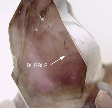 Quartz var. Amethyst enhydro from near Mount Ulla, southeast of Statesville, Iredell County, North Carolina