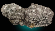 Fluorite on druzy Quartz from Blackdene Mine, Ireshopeburn, Weardale, County Durham, England