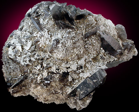 Smoky Quartz on Albite from North Moat Mountain, Bartlett, New Hampshire