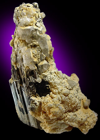 Hydroxylherderite on Schorl Tourmaline from Shigar Valley, Skardu District, Baltistan, Gilgit-Baltistan, Pakistan