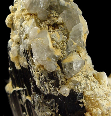 Hydroxylherderite on Schorl Tourmaline from Shigar Valley, Skardu District, Baltistan, Gilgit-Baltistan, Pakistan