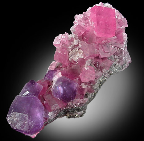 Rhodochrosite, Fluorite, Quartz from Strawberry Pocket, Fluorite Raise, Sweet Home Mine, Alma, Colorado