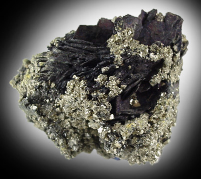 Covellite with Pyrite from Leonard Mine, Butte Mining District, Summit Valley, Silver Bow County, Montana
