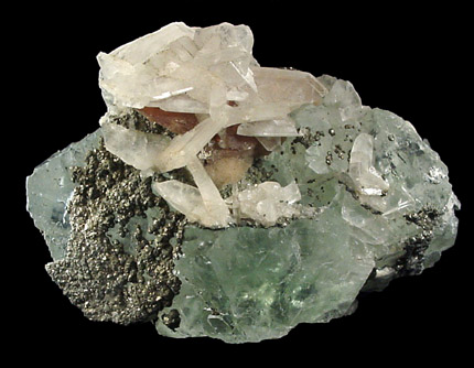 Fluorite, Celestine, Calcite, Marcasite from Madoc, Ontario, Canada