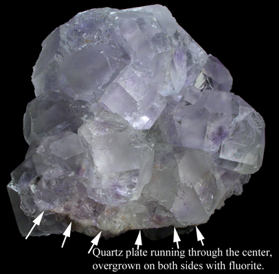 Fluorite with Quartz from Leiyang, Hunan Province, China